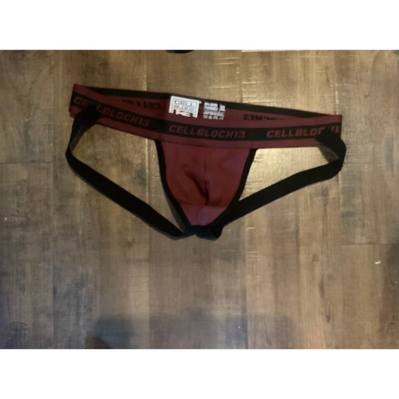 Mens Cellblock 13 Core Jockstrap  Wine/Black "Rascal"  XLarge - Picture 2 of 2